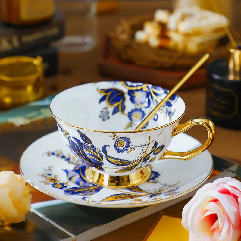 Service à Thé en Porcelaine Fine Style Rustique