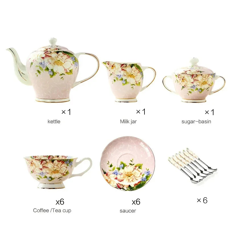 Service À Thé En Porcelaine Finesse Vintage Européenne