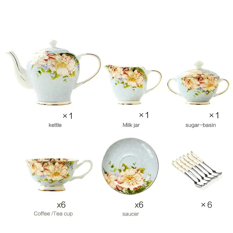 Service À Thé En Porcelaine Finesse Vintage Européenne
