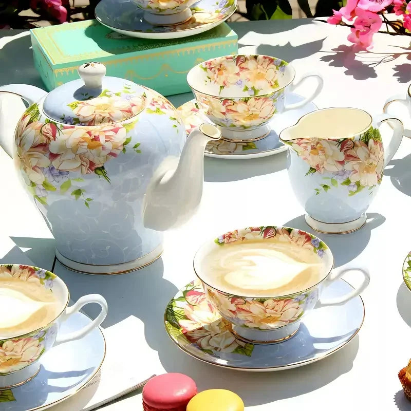 Service À Thé En Porcelaine Finesse Vintage Européenne Image
