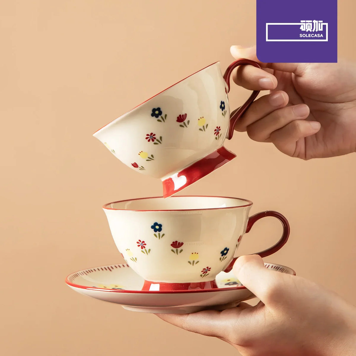 Service À Thé Vintage En Céramique Avec Coffret Image