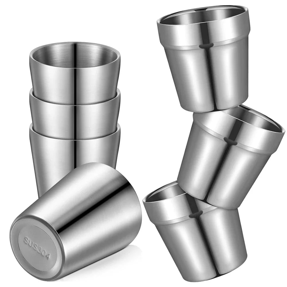 Set De 3 Tasses Empilables En Acier Inoxydable 304