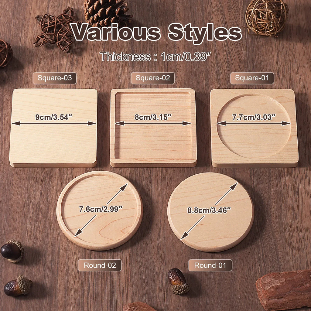 Sous-Verre En Bois Massif Pour Tasse