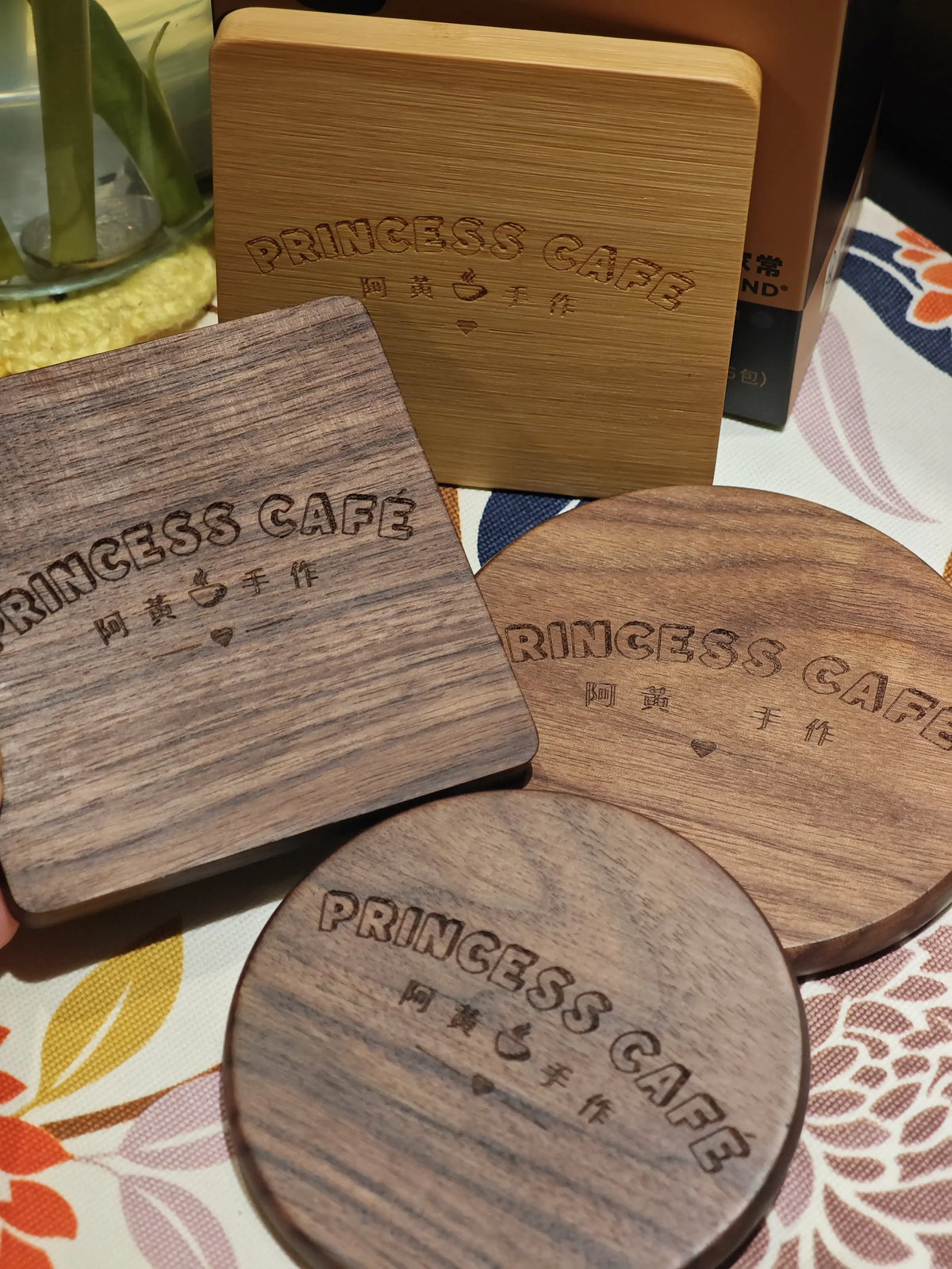 Sous-Verre En Bois Massif Pour Tasse