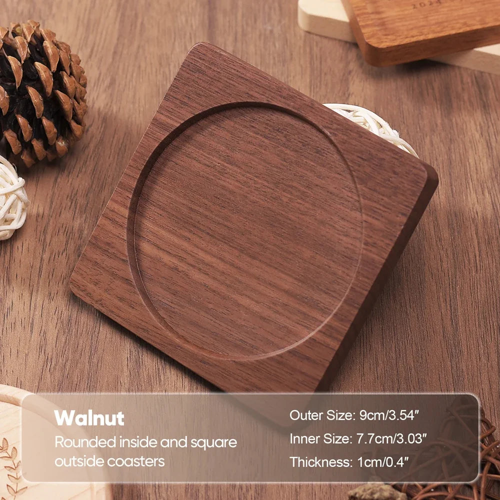 Sous-Verre En Bois Massif Pour Tasse