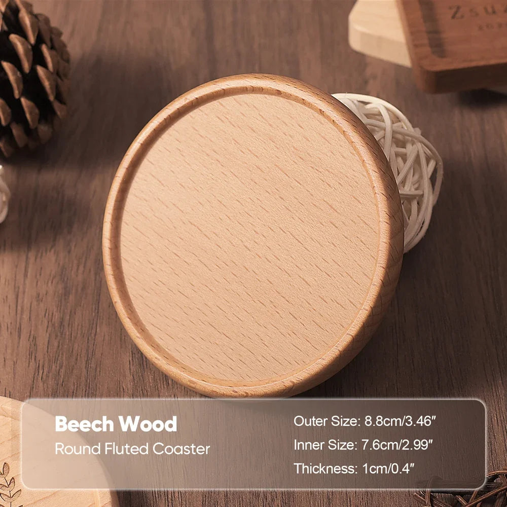 Sous-Verre En Bois Massif Pour Tasse
