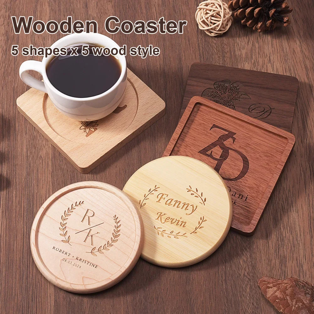 Sous-Verre En Bois Massif Pour Tasse