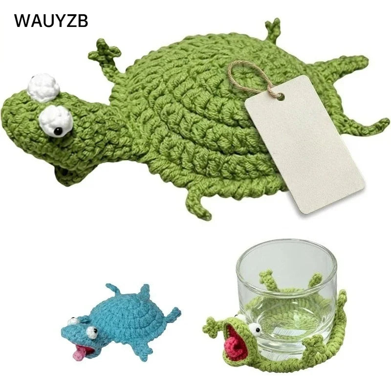 Sous-Verre Lézard En Crochet Pour Café