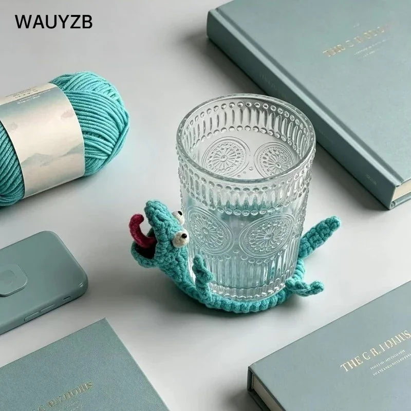 Sous-Verre Lézard En Crochet Pour Café