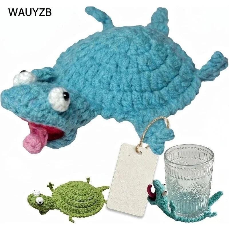 Sous-Verre Lézard En Crochet Pour Café