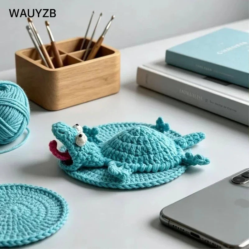 Sous-Verre Lézard En Crochet Pour Café