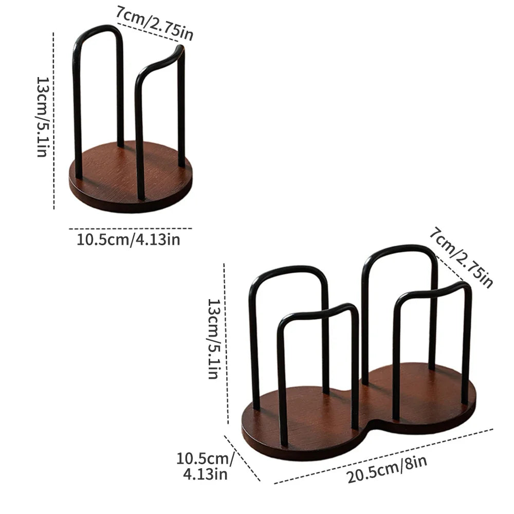 Support De Rangement Pour Tasses En Bois Et Métal