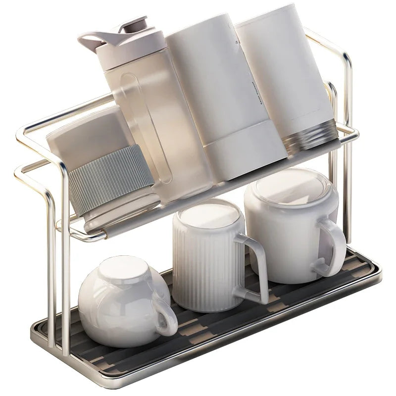 Support De Tasse En Acier Inoxydable Double Couche