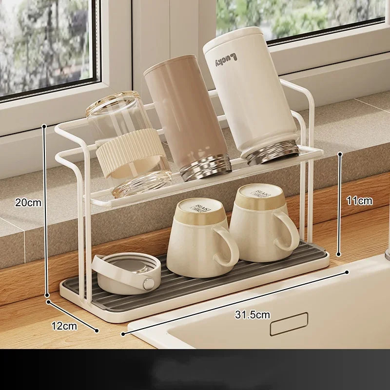 Support De Tasse En Acier Inoxydable Double Couche