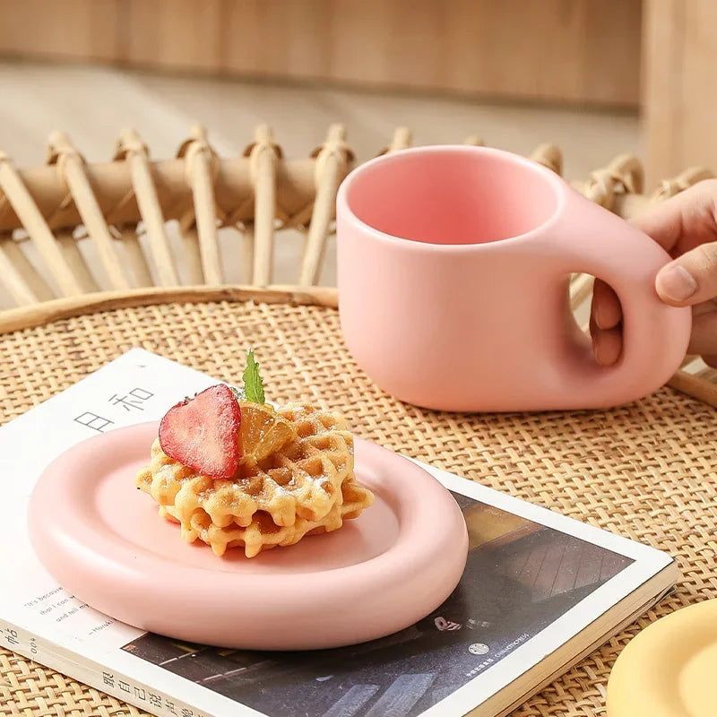 Tasse à Café en Céramique avec Soucoupe
