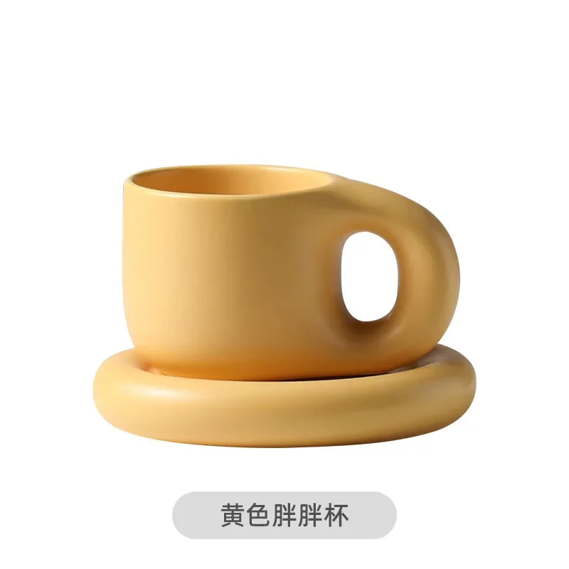 Tasse à Café en Céramique avec Soucoupe