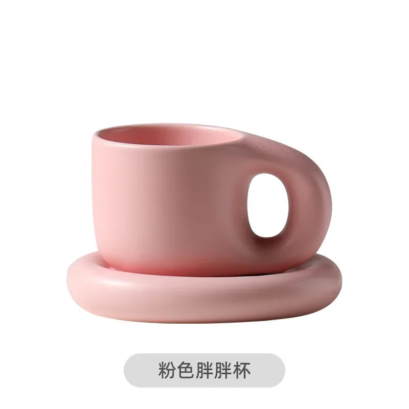 Tasse à Café en Céramique avec Soucoupe