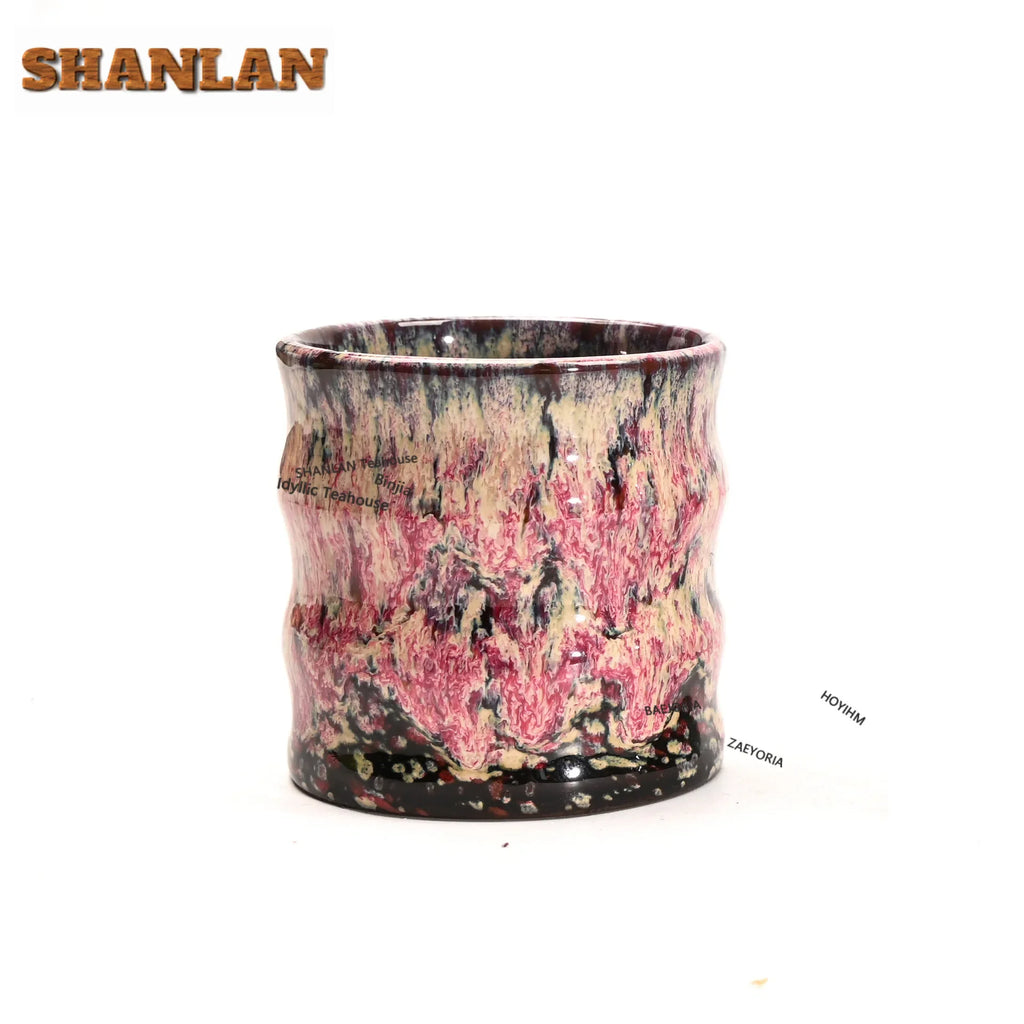 Tasse À Café En Céramique Émaillée Style Bambou 115 Ml