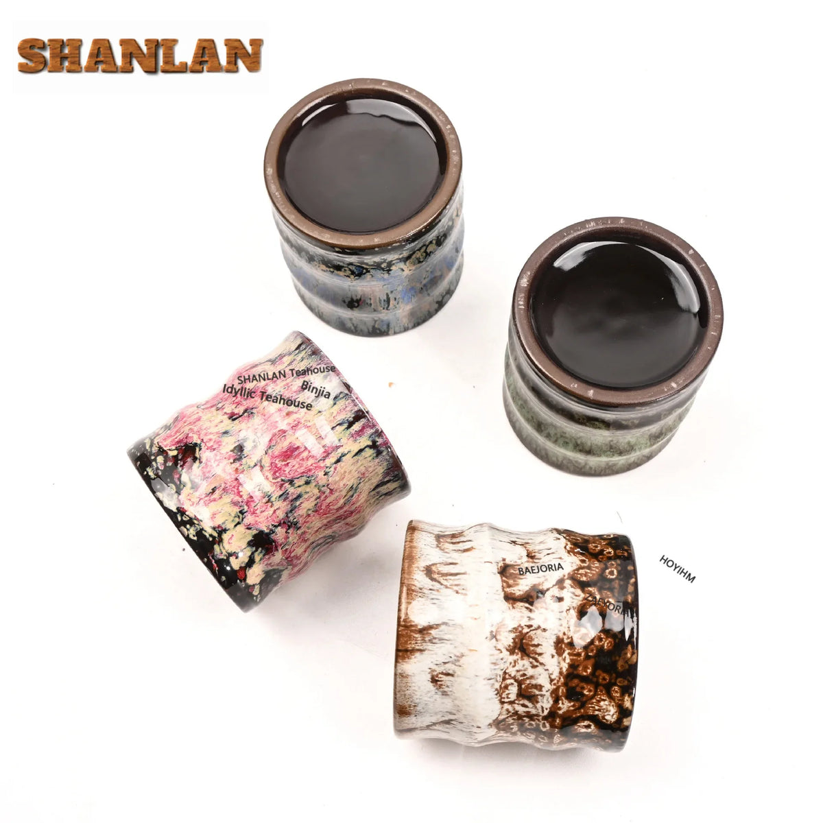 Tasse À Café En Céramique Émaillée Style Bambou 115 Ml
