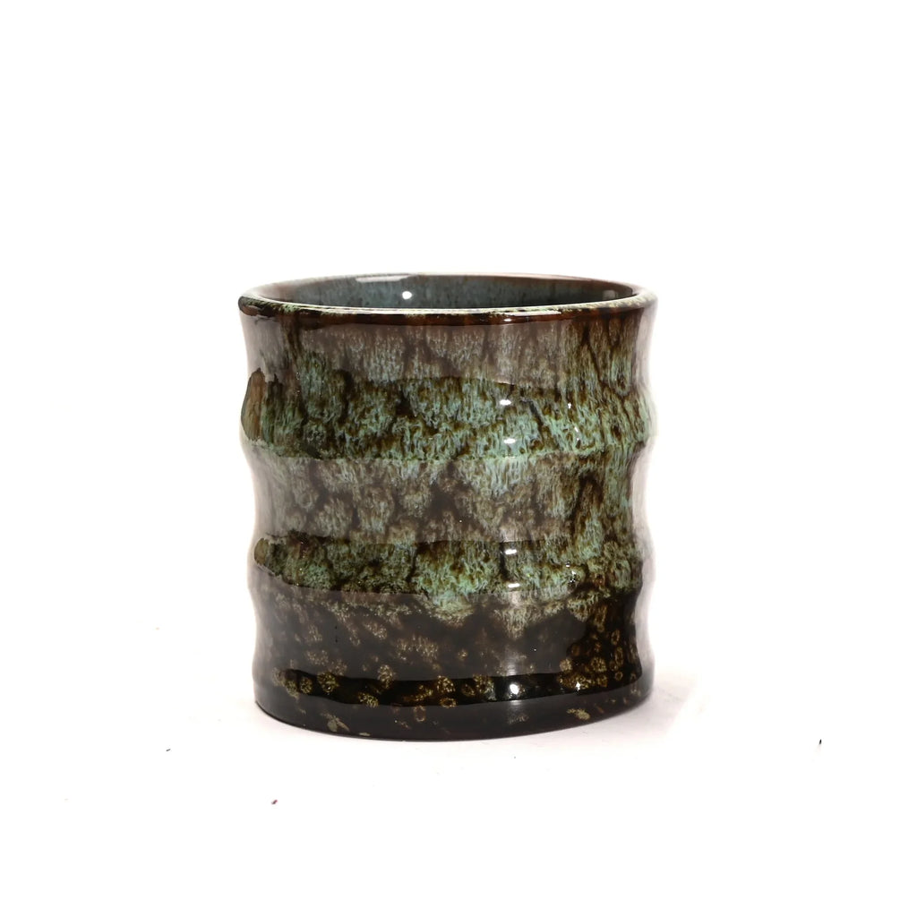 Tasse À Café En Céramique Émaillée Style Bambou 115 Ml