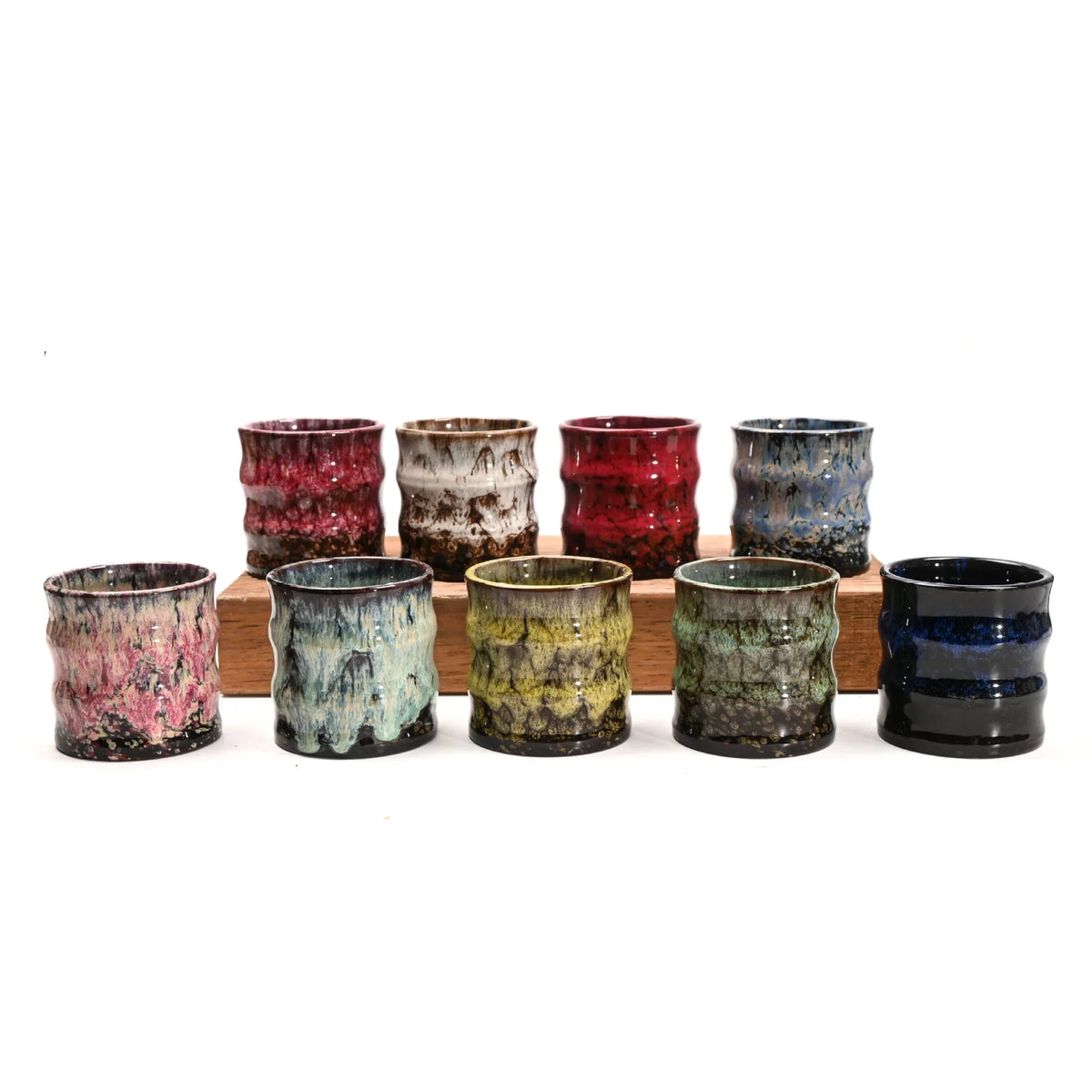 Tasse À Café En Céramique Émaillée Style Bambou 115 Ml