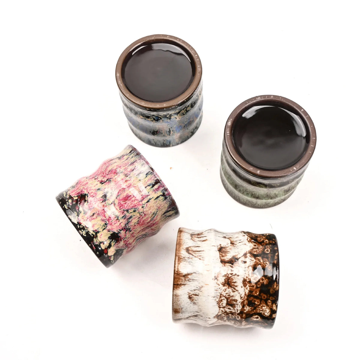 Tasse À Café En Céramique Émaillée Style Bambou 115 Ml