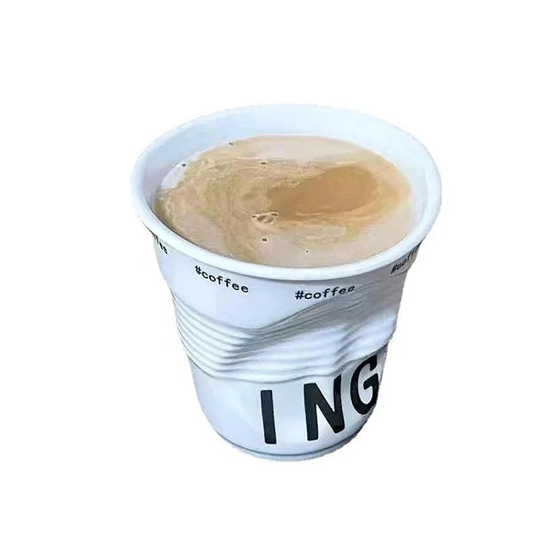 Tasse à Café en Céramique Froissée Nordique