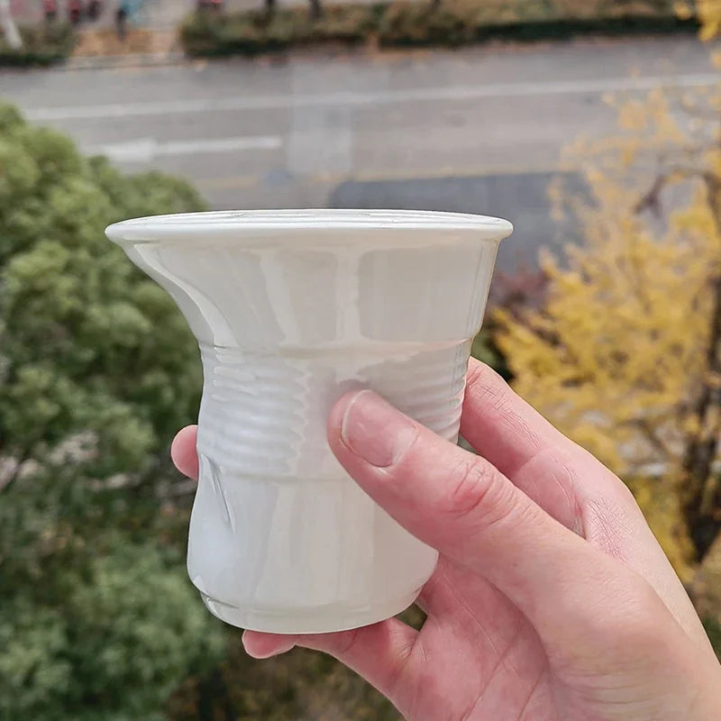 Tasse à Café en Céramique Froissée Nordique
