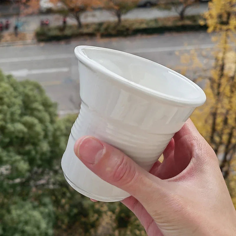 Tasse à Café en Céramique Froissée Nordique