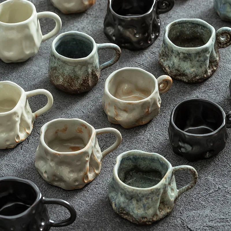 Tasse à Café en Céramique Rétro Artisanale