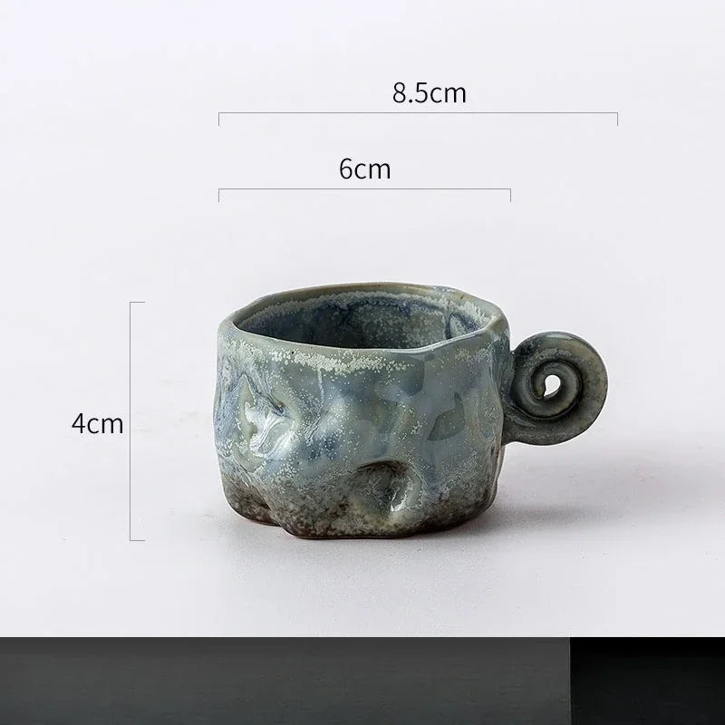Tasse à Café en Céramique Rétro Artisanale