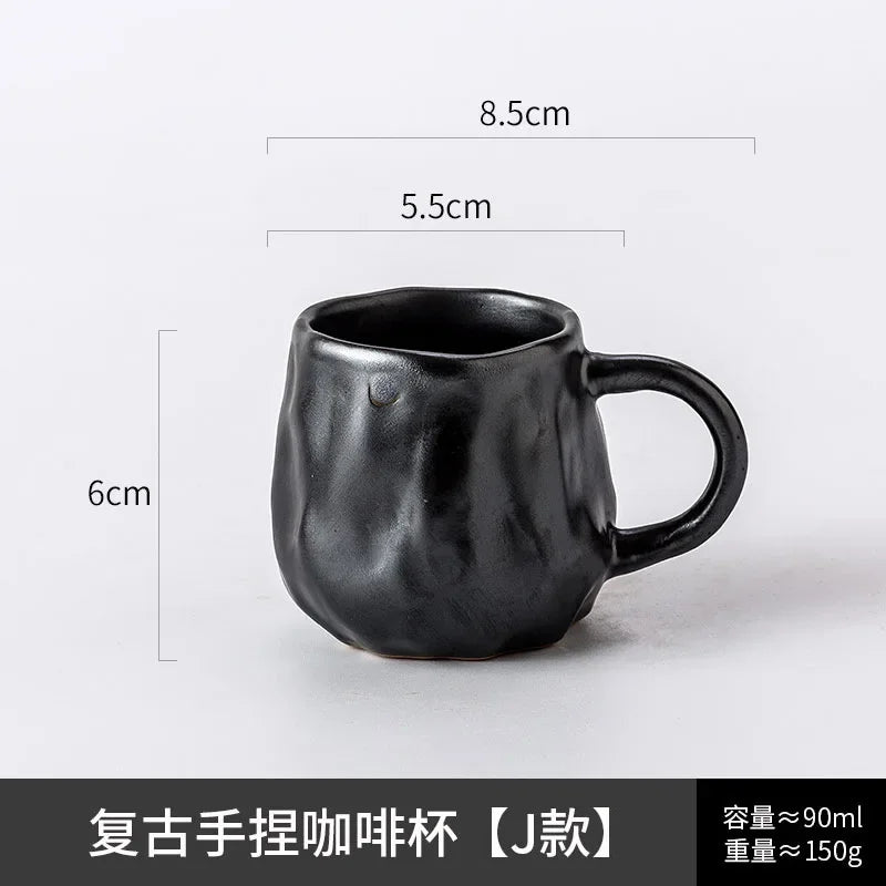 Tasse à Café en Céramique Rétro Artisanale