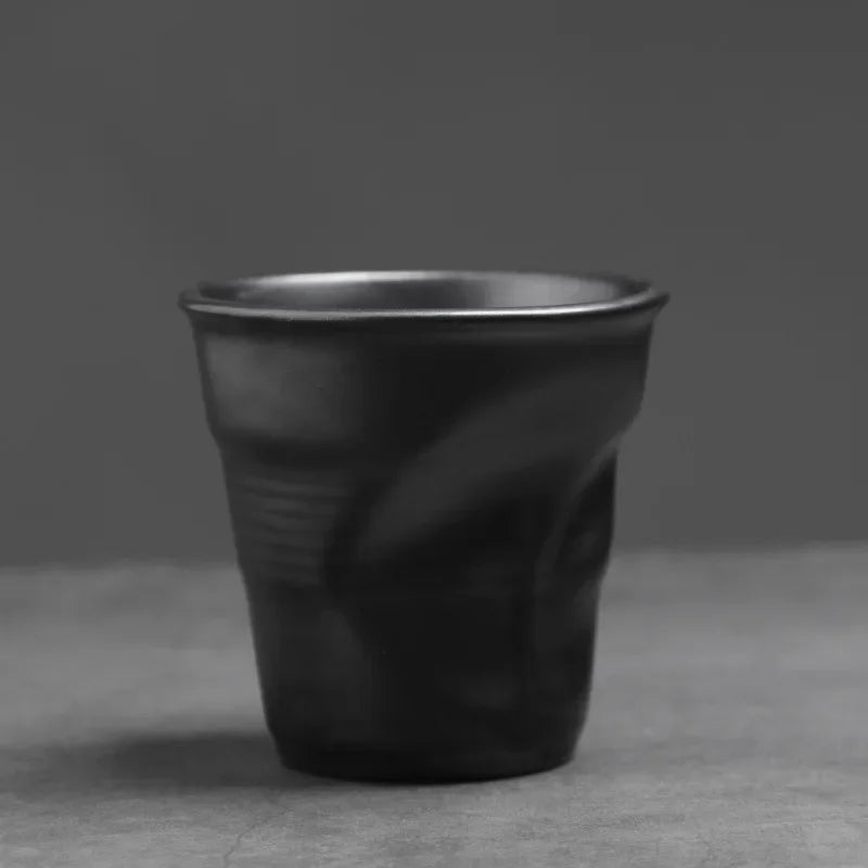 Tasse à Café en Céramique Rustique Finition Froissée