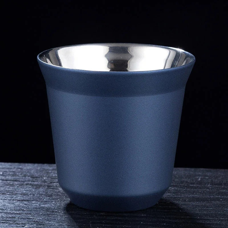 Tasse À Café Expresso En Acier Inoxydable Double Paroi 80 Ml