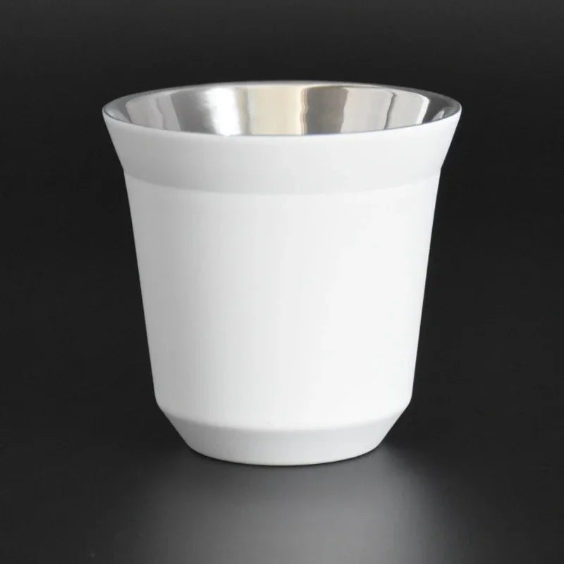 Tasse À Café Expresso En Acier Inoxydable Double Paroi 80 Ml