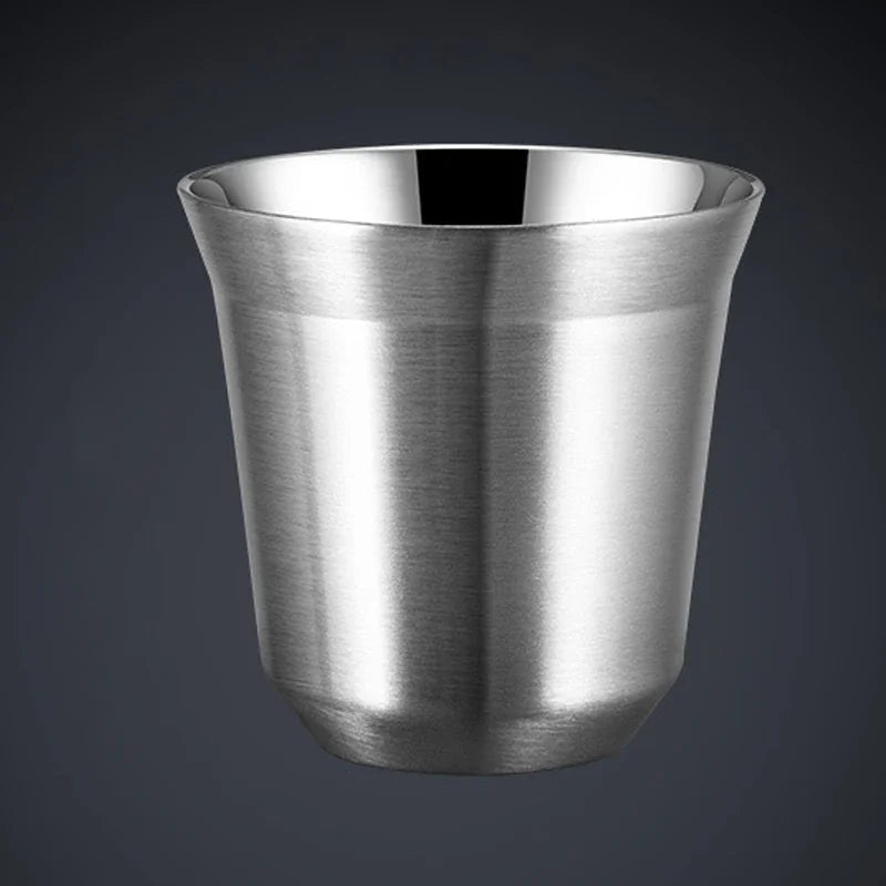 Tasse À Café Expresso En Acier Inoxydable Double Paroi 80 Ml