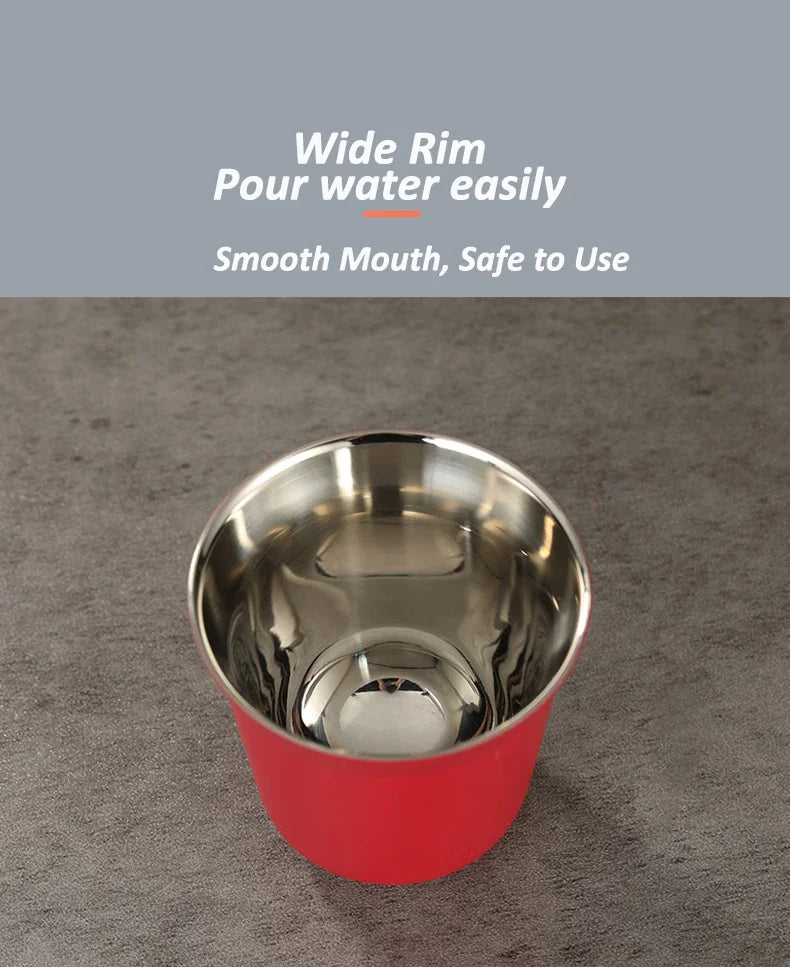 Tasse À Café Expresso En Acier Inoxydable Double Paroi 80 Ml