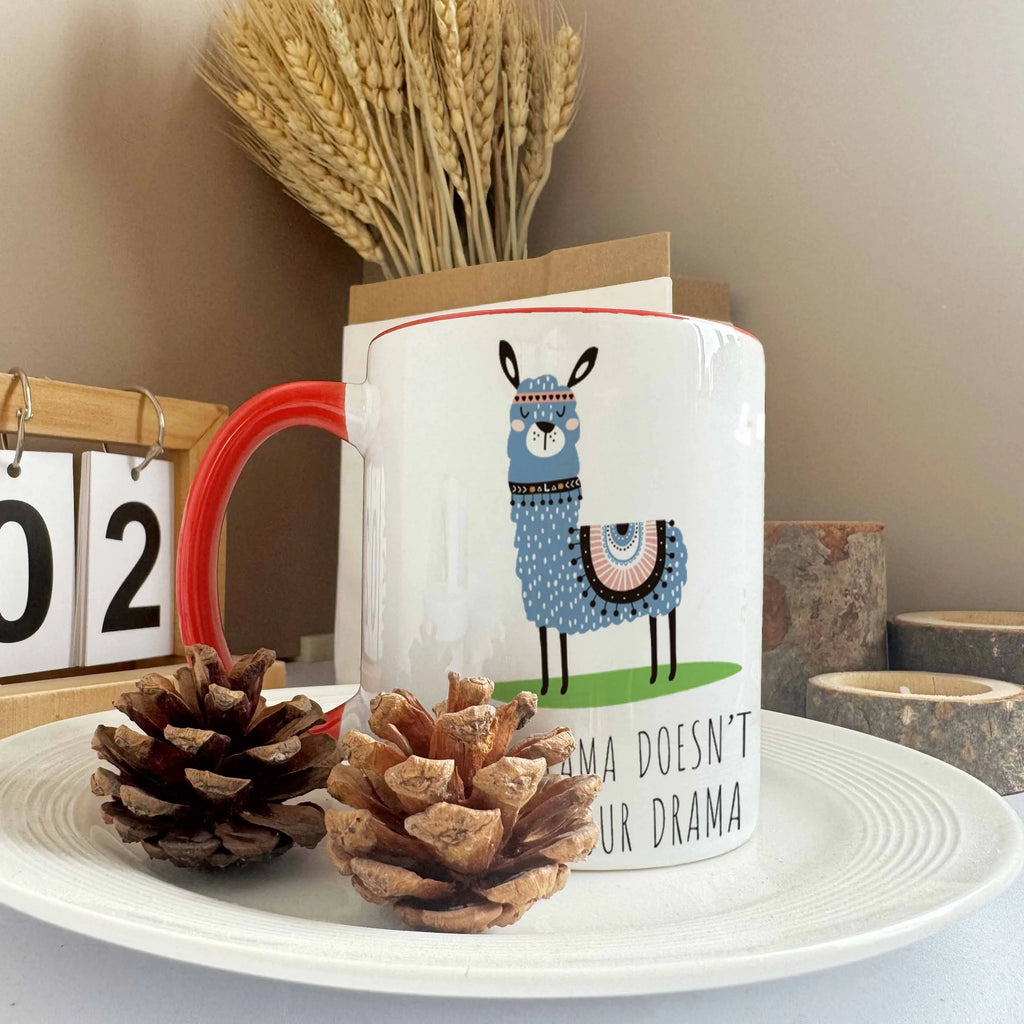 Tasse à Café Llama Drôle en Céramique — Rouge, photo 8