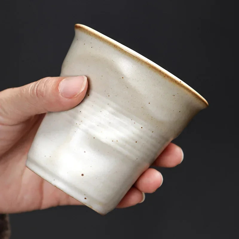 Tasse à Café Plissée en Céramique Vintage