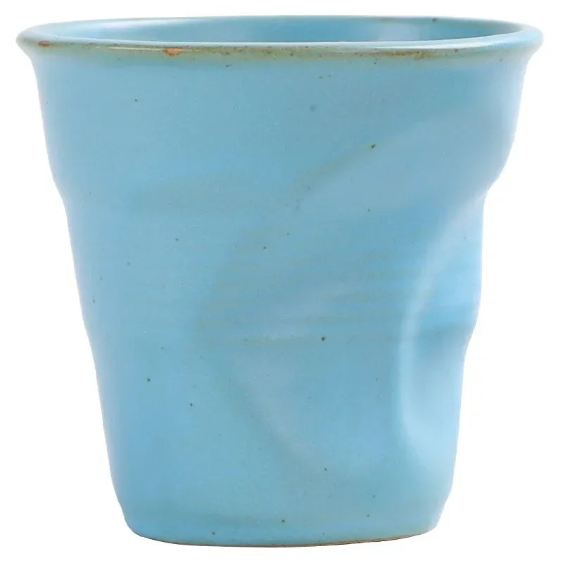 Tasse à Café Plissée en Céramique Vintage