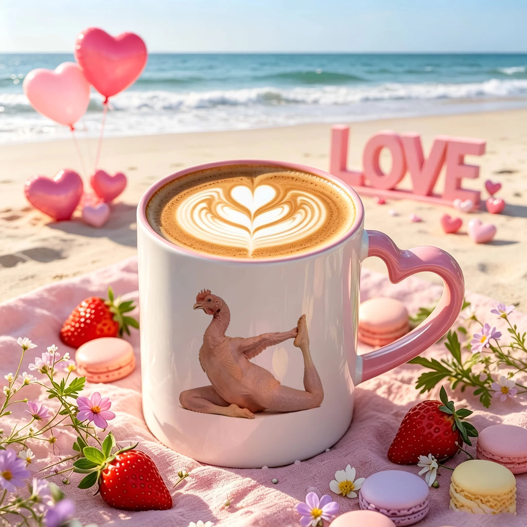 Tasse À Café Poulet De Yoga En Céramique 360 Ml — photo 9