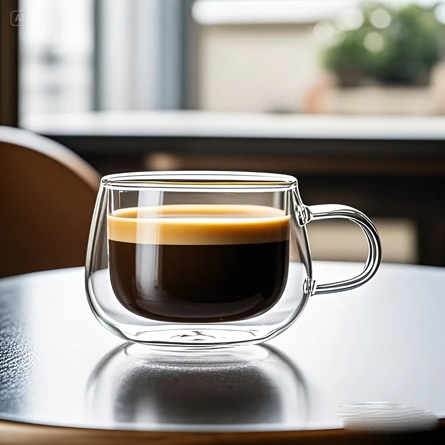 Tasse À Café Transparente À Double Paroi En Verre — photo 2