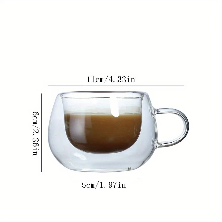 Tasse À Café Transparente À Double Paroi En Verre — photo 3
