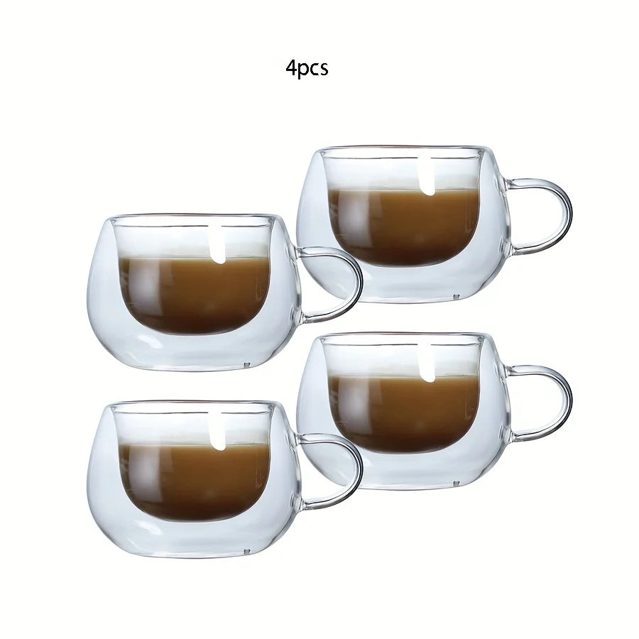 Tasse À Café Transparente À Double Paroi En Verre — 【4 Pièces】, photo 11