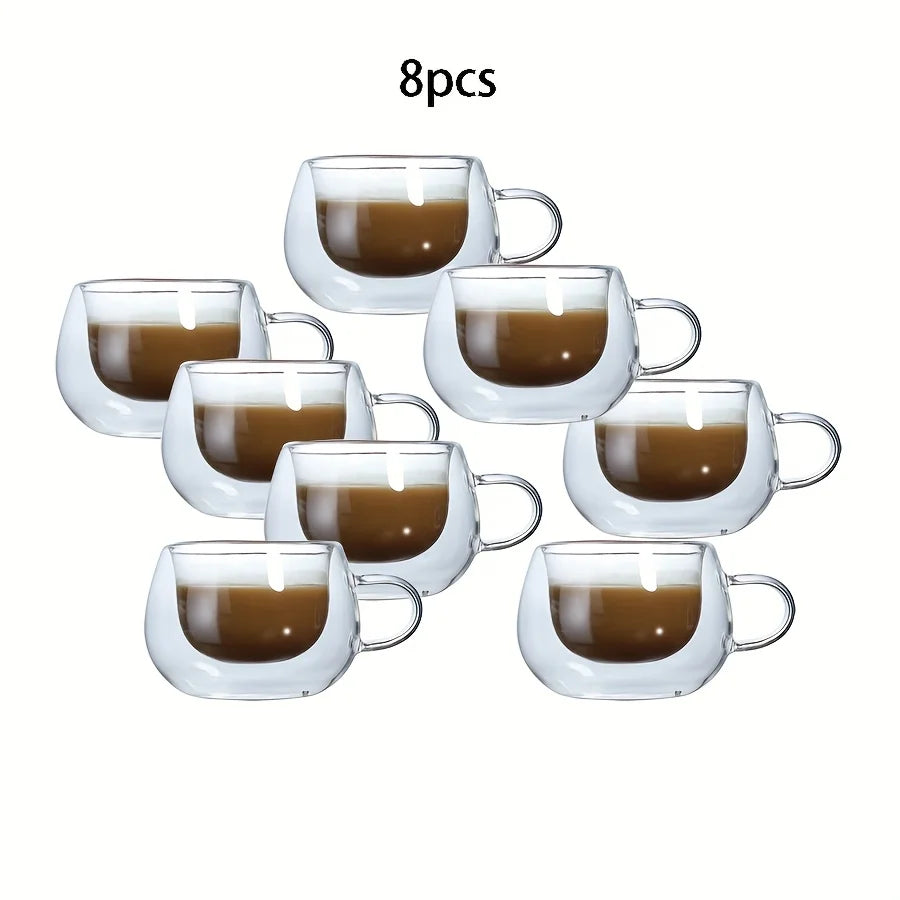 Tasse À Café Transparente À Double Paroi En Verre — 8 Pièces, photo 12