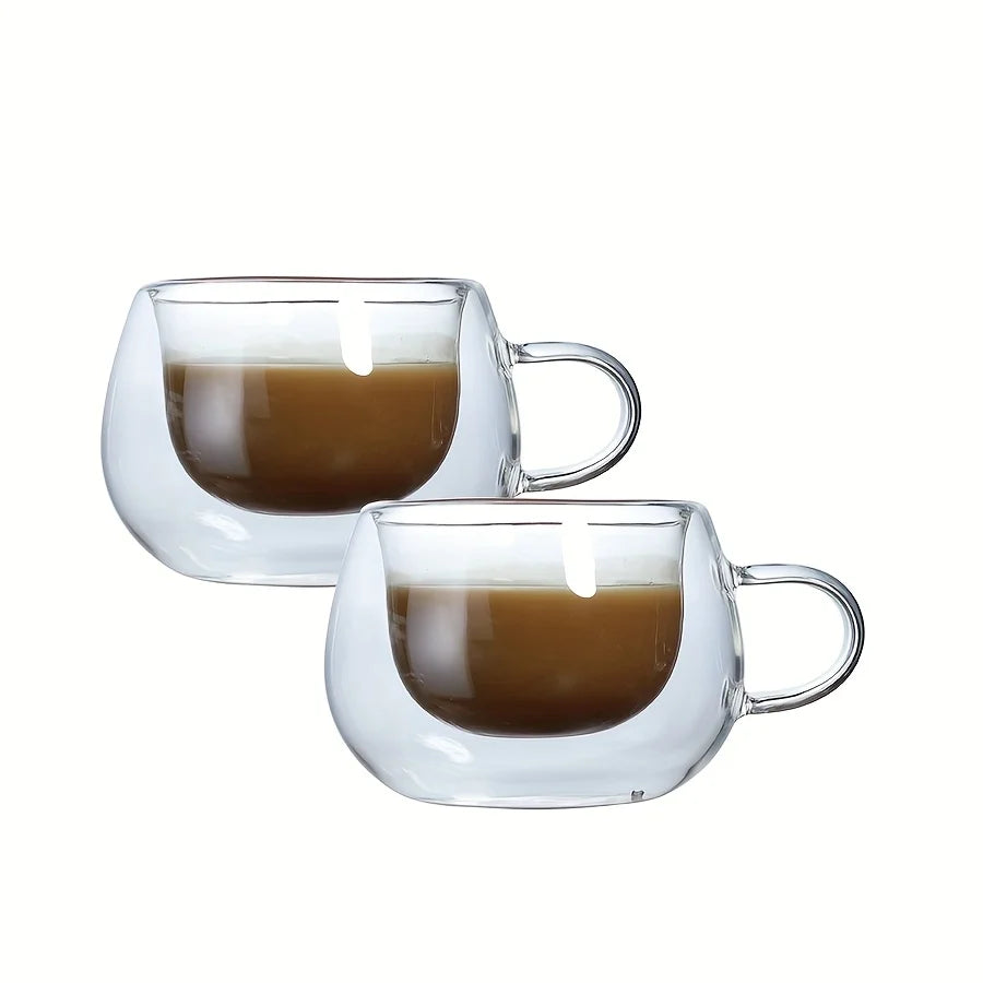 Tasse À Café Transparente À Double Paroi En Verre — illustration 2 Image