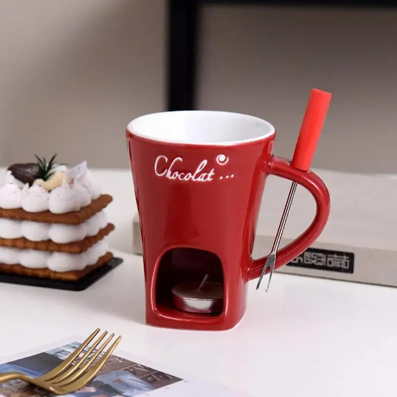 Tasse à Fondue au Chocolat en Céramique