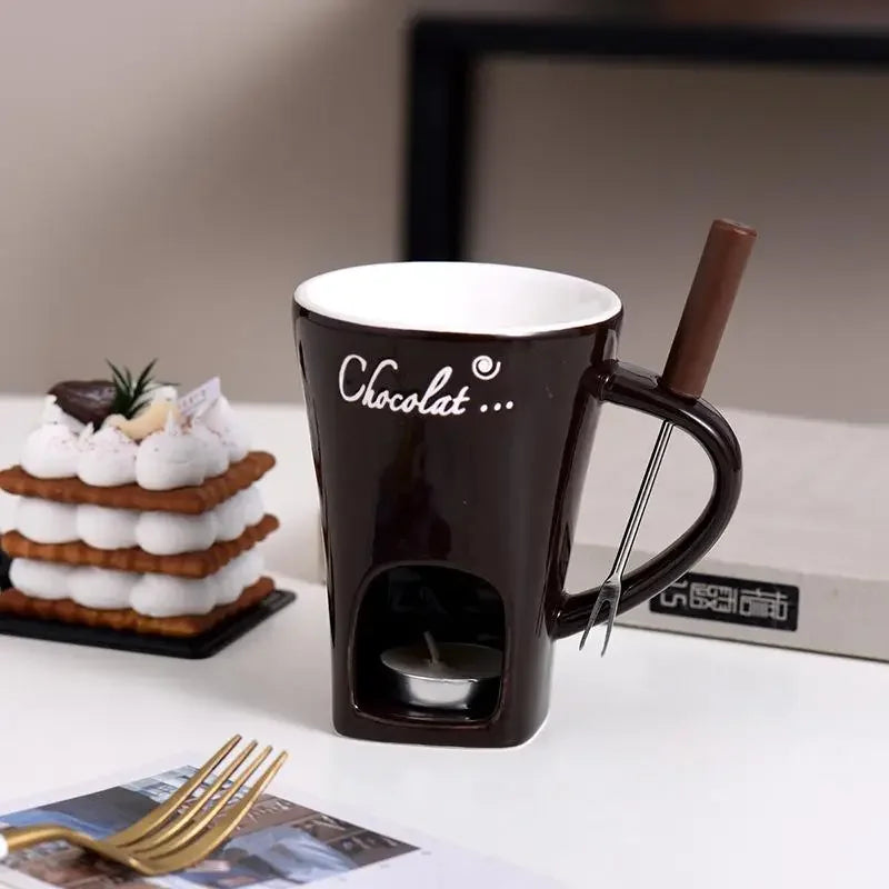 Tasse à Fondue au Chocolat en Céramique