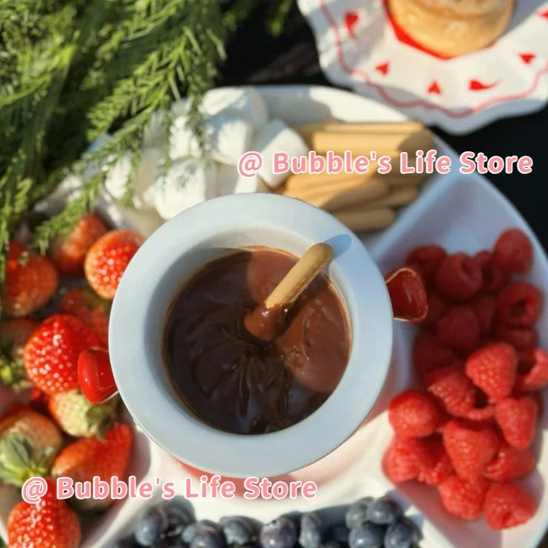 Tasse à Fondue au Chocolat en Céramique