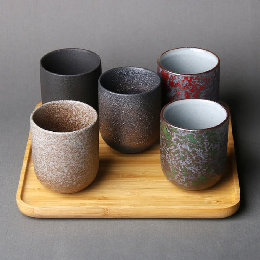 Tasse à Thé Vintage en Céramique Grès Porcelaine 130 Ml